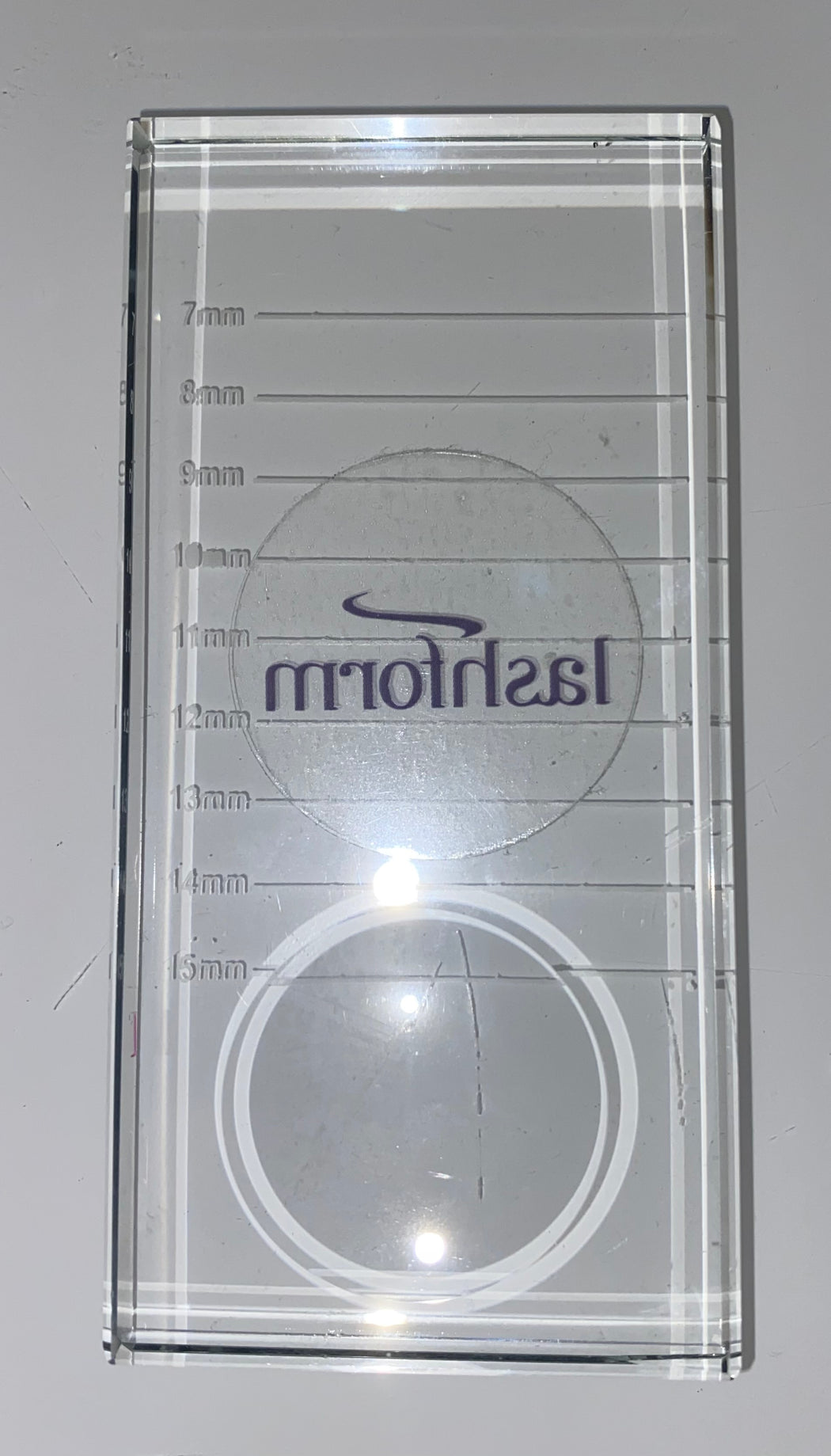 Crystal lash and glue tile